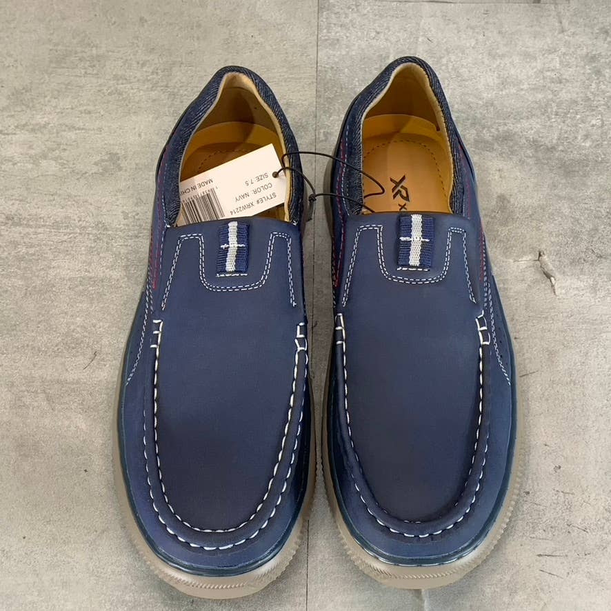XRAY FOOTWEAR Men's Navy Faux Leather Duane Slip-On Loafers SZ 7.5