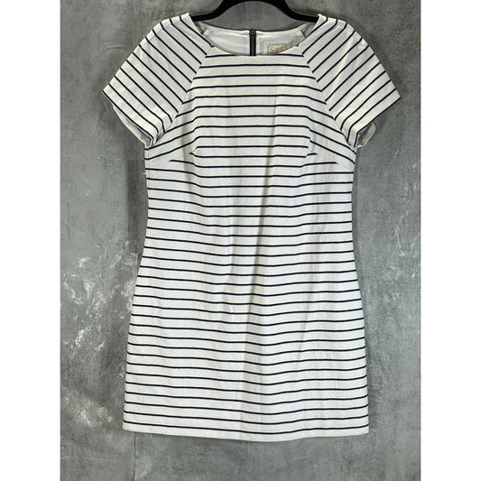 SAIL TO SABLE Women's Navy Stripe Short Sleeve Mini Dress SZ M