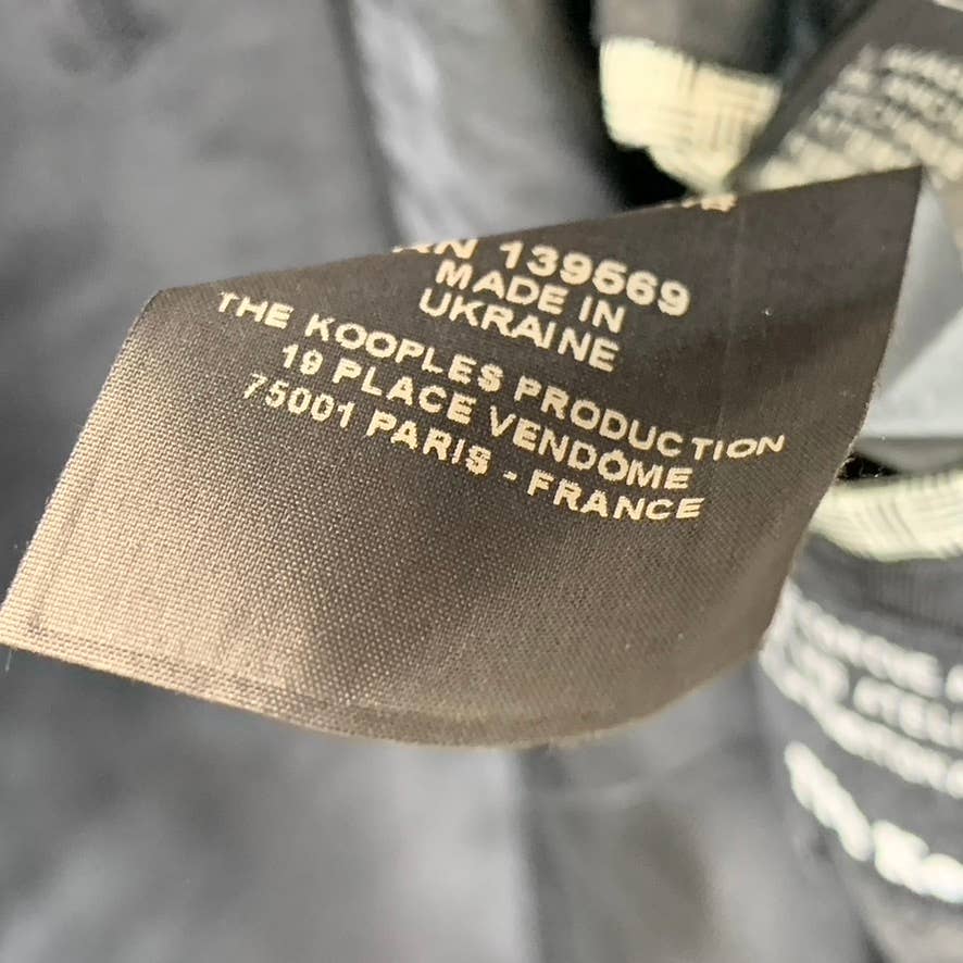 THE KOOPLES Men's Grey Printed One-Button Fitted Suit Jacket SZ 46