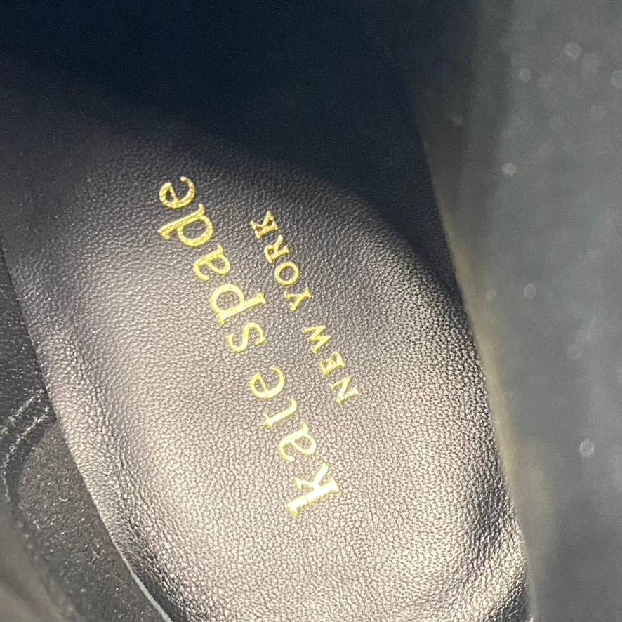 KATE SPADE Women's Black Leather Knott Zip Round-Toe Ankle Boots SZ 7.5