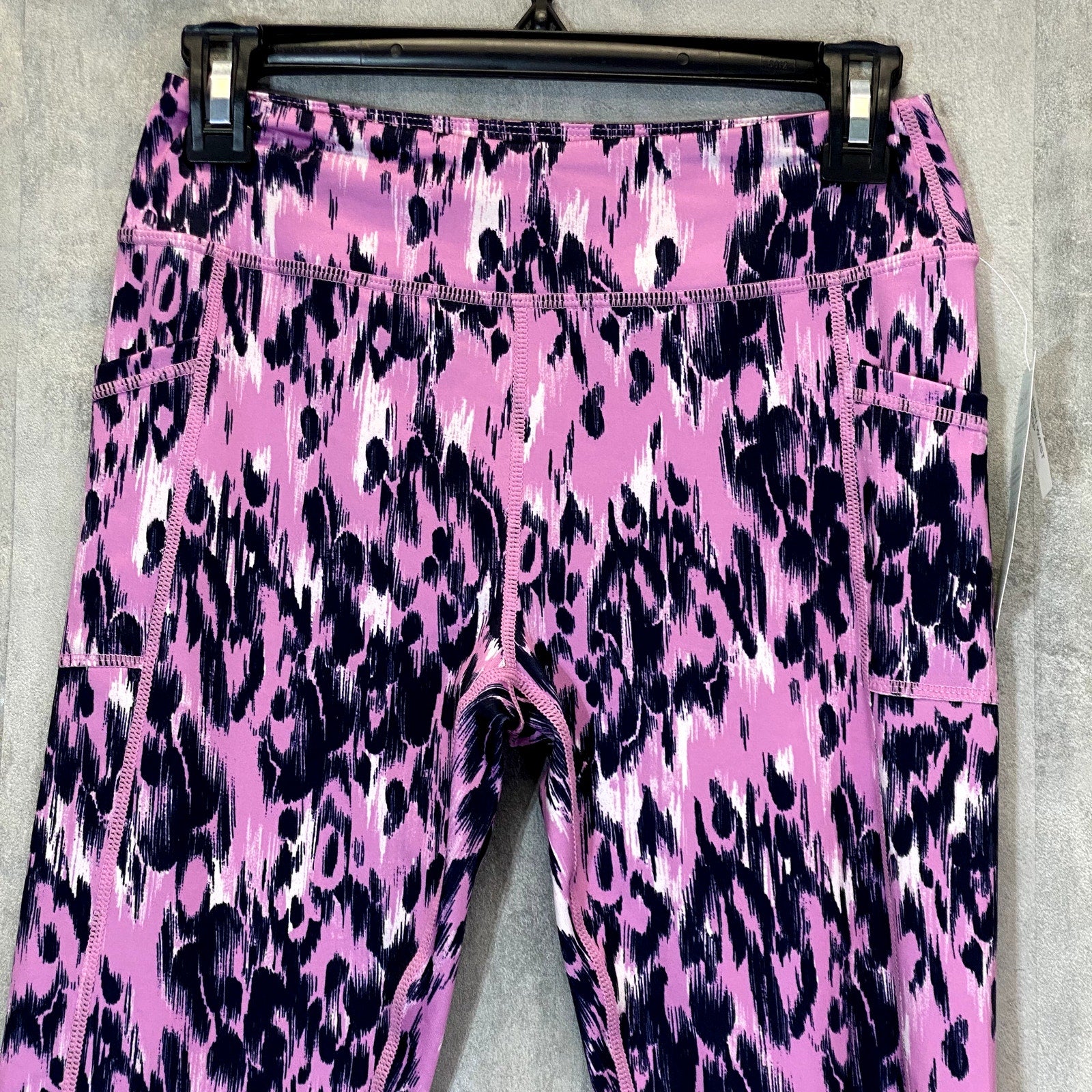 Z BY ZELLA Girl's Purple Opera Saker Print High-Rise Pull-On Cropped Leggings SZ XL