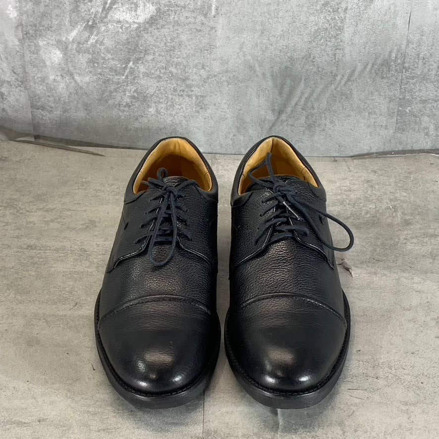 MJNY BY MARC JOSEPH Men's Black Leather Wellington Lace-Up Oxfords SZ 9