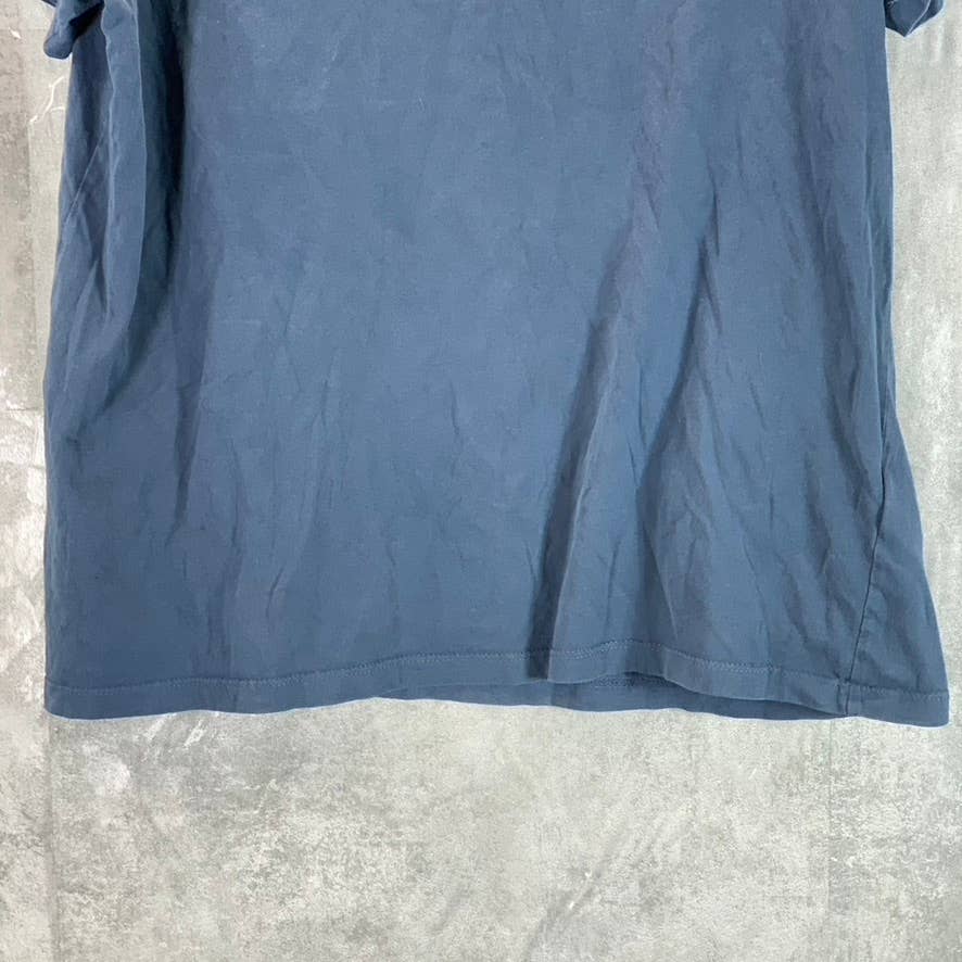 ALLSAINTS Men's Blue Brace Brushed Cotton Crewneck Short-Sleeve T-Shirt SZ L
