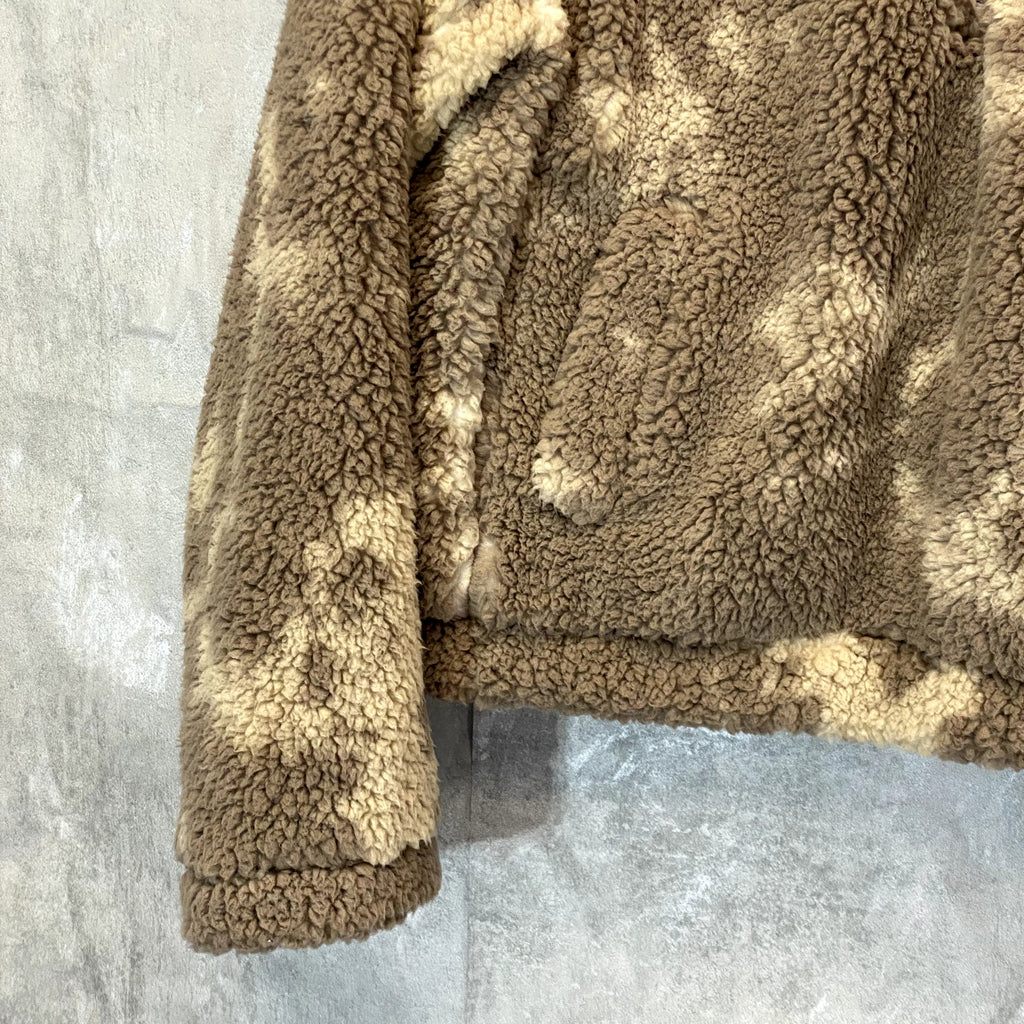 SAGE COLLECTIVE Women's Dune Teddy Half Zip Jetsetter Faux Shearling Cropped Jacket SZ M
