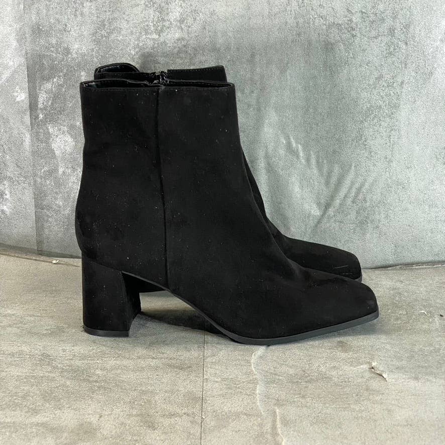 INC INTERNATIONAL CONCEPTS Women's Black Dasha Square-Toe Block-Heel Boots SZ 8