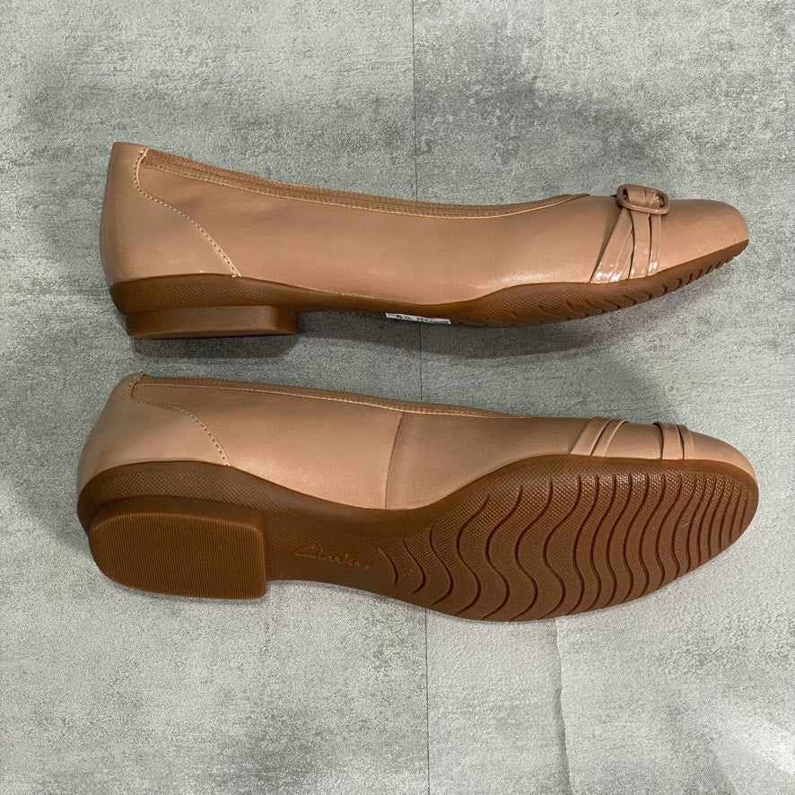 CLARKS Collection Tan Sara Tulip Slip-On Ballet Flats SZ 10