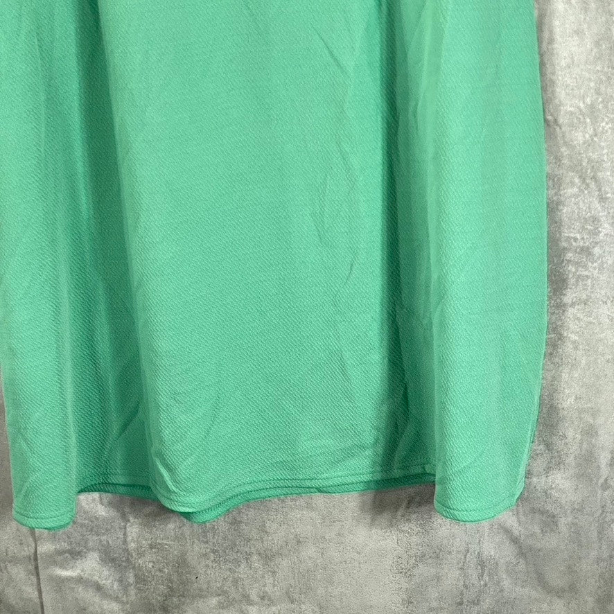 WHITE MARK Women's Plus Mint Pelagia Scoop-Neck Lace-Trim Mini Dress SZ 1XL