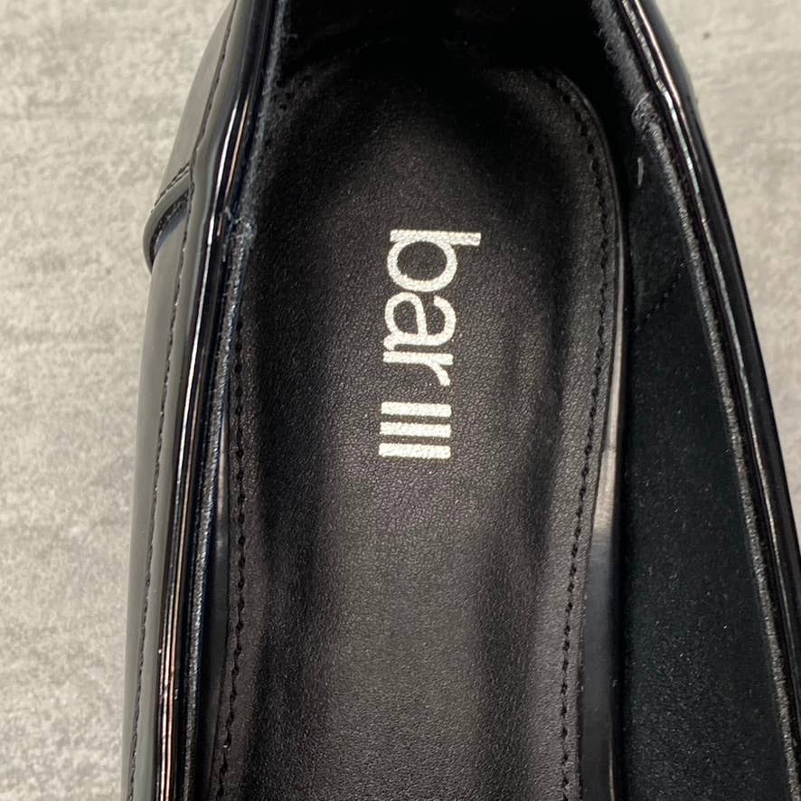 BAR III Women's Black Smooth Paz Lug-Sole Platform Slip-On Penny Loafers SZ 7.5