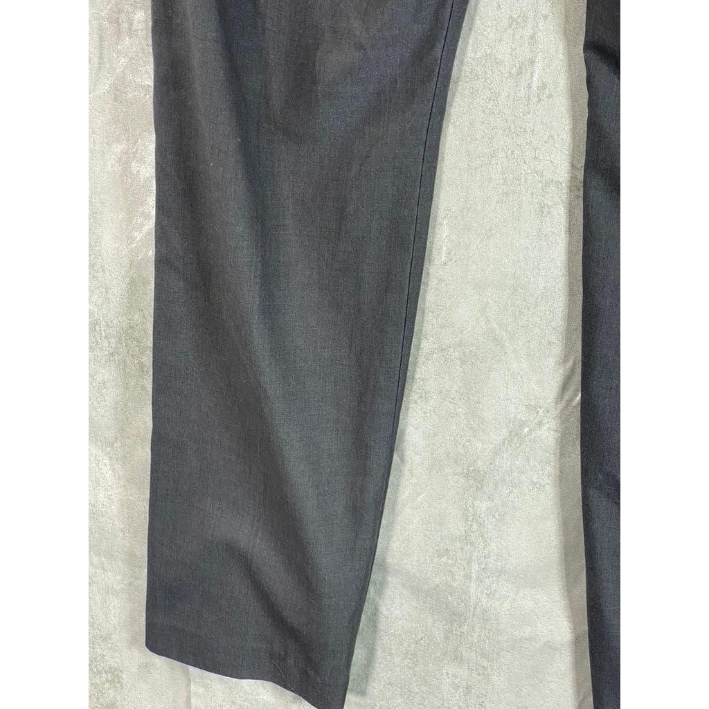 NORDSTROM RACK Men's Solid Charcoal Modern-Fit Flat-Front Pants SZ 36X32