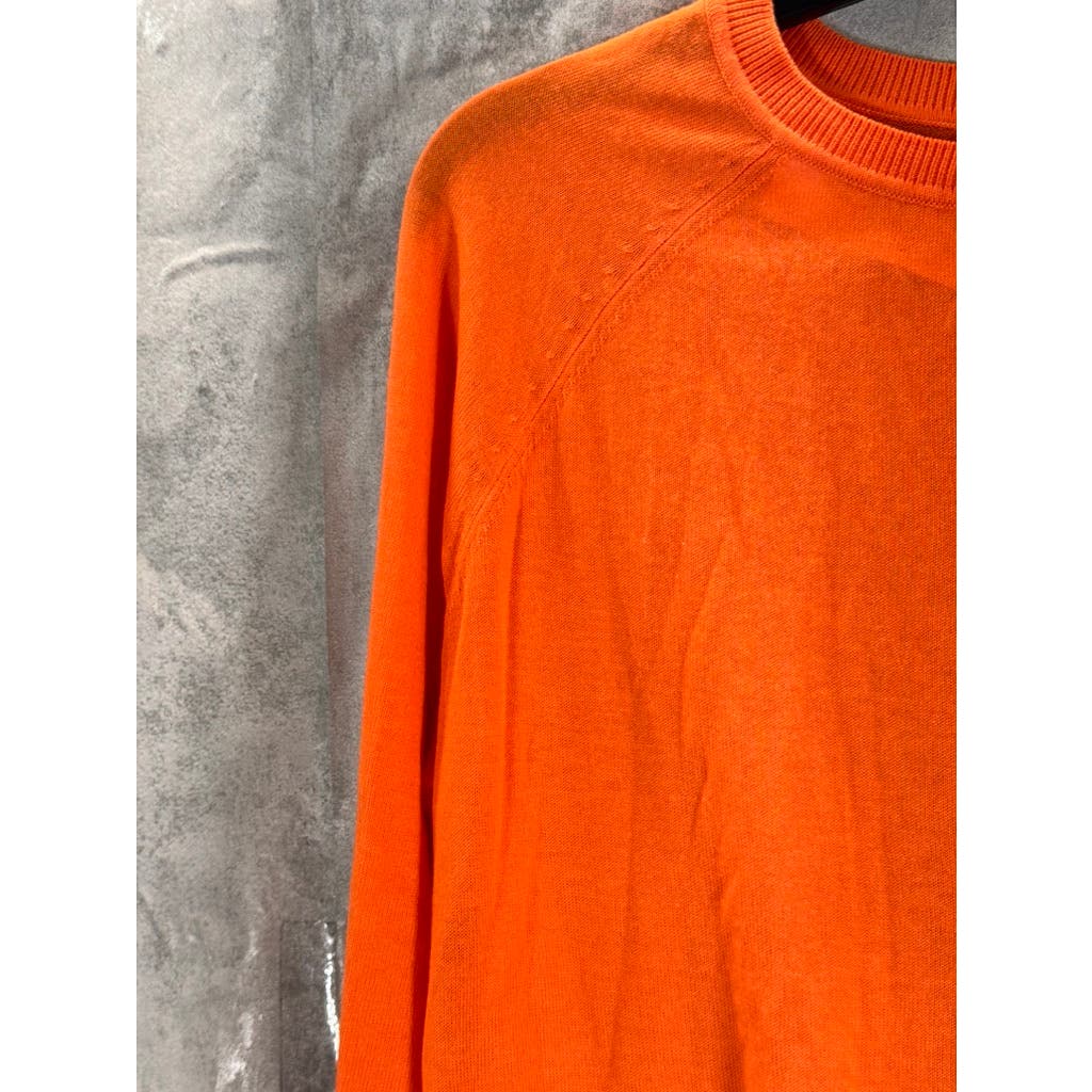 MASSIMO DUTTI Women's Orange Crewneck Long Sleeve Pullover Sweater SZ XS