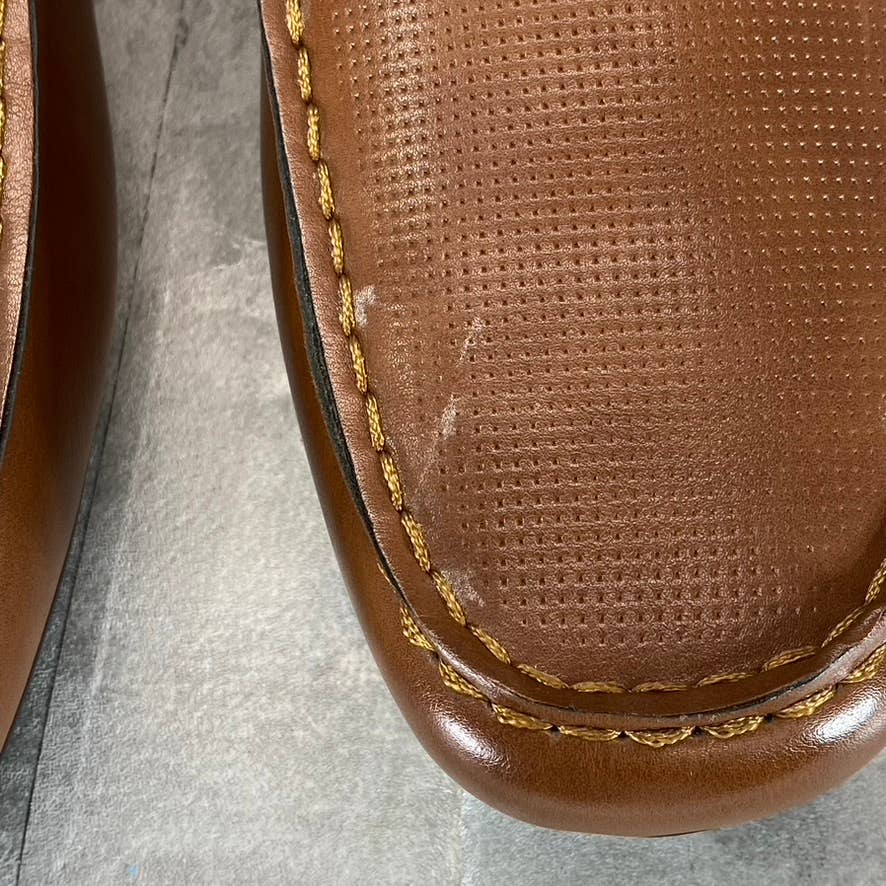 VANCE CO. Men's Chestnut Faux-Leather Mitch Slip-On Loafers SZ 10.5