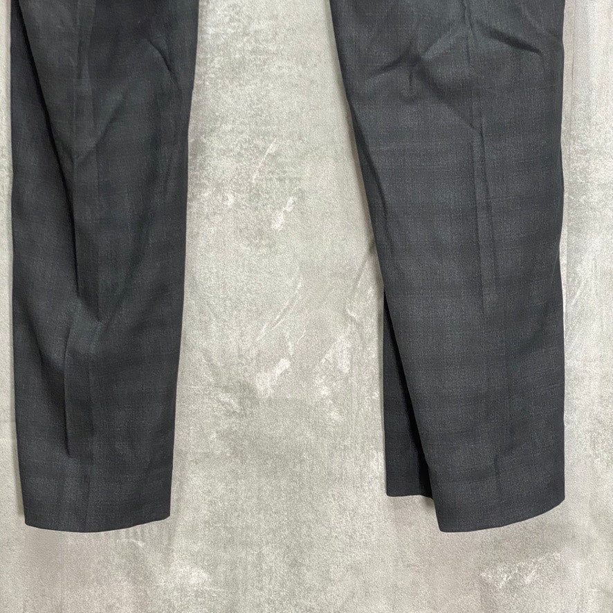 REACTION KENNETH COLE Gray Mini Check Pants SZ 35X32