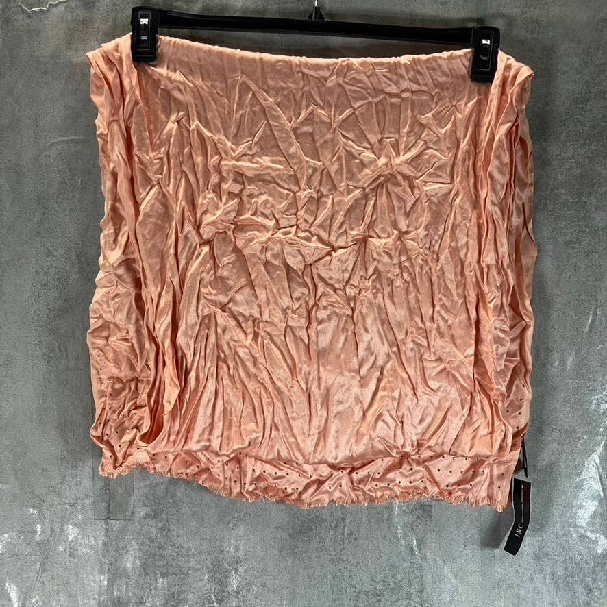 INC INTERNATIONAL CONCEPTS Women's Peach Gemstone Embellished Trim Wrap SZ OS
