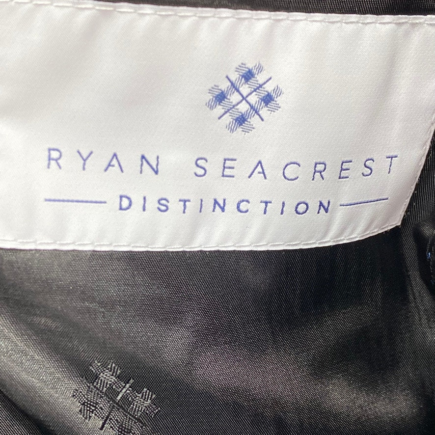 RYAN SEACREST DISTINCTION Black Slim-Fit Stretch Long Tuxedo Jacket SZ 40