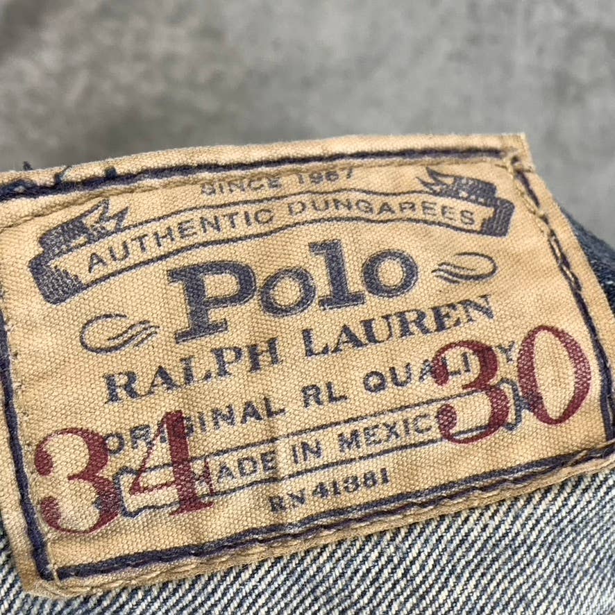 POLO RALPH LAUREN Men's Light Wash Varick Slim Straight Jeans SZ 34X30