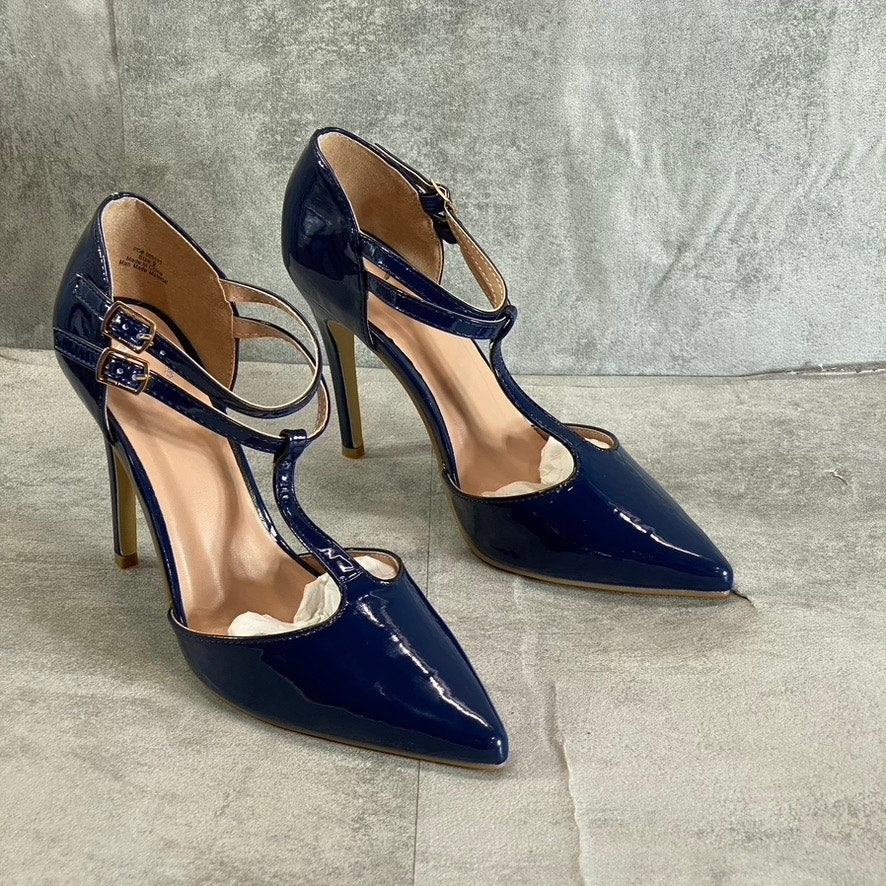 JOURNEE COLLECTION Women's Navy Tru Double Pointed-Toe Stiletto Pumps SZ9