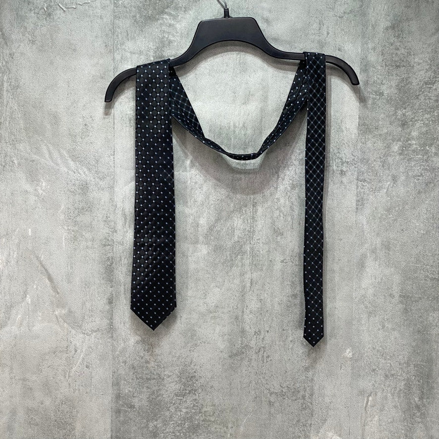 CLUB ROOM Men's Black Linked Neat Tie OS