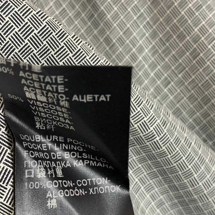 THE KOOPLES Men's Grey Printed One-Button Fitted Suit Jacket SZ 46