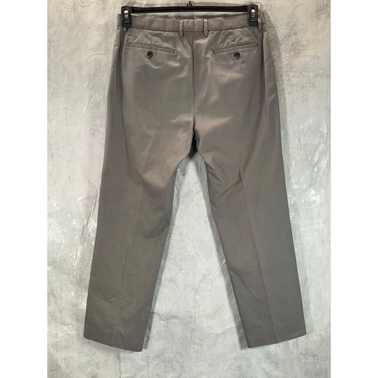BANANA REPUBLIC Men's Brown Gray Tailored Slim-Fit Non-Iron Dress Pants SZ 34X30