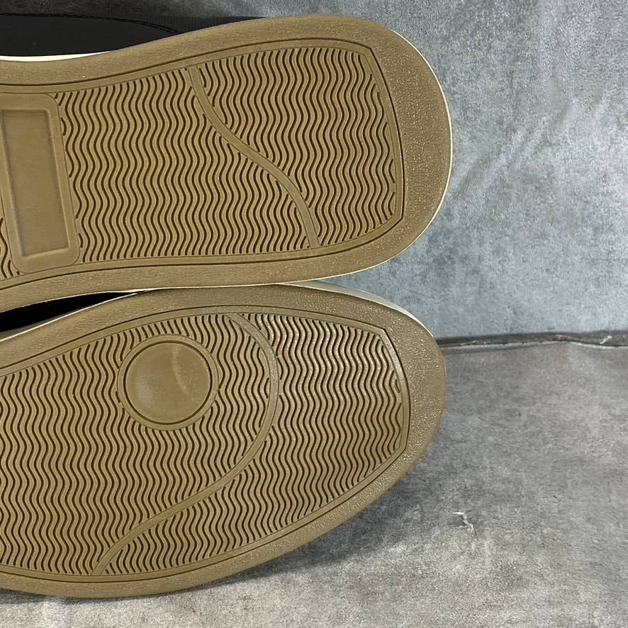 VANCE CO. Men's Black Aydon Casual Memory Foam Lace-Up Sneakers SZ 11