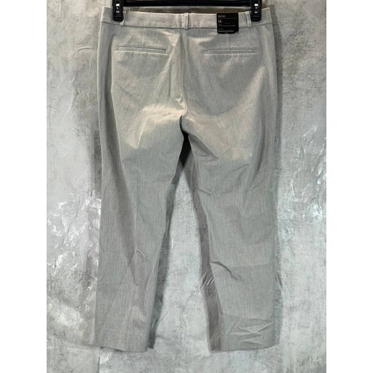 BANANA REPUBLIC Women's Medium Grey Heather Sloan Slim Mid-Rise Pants SZ 14