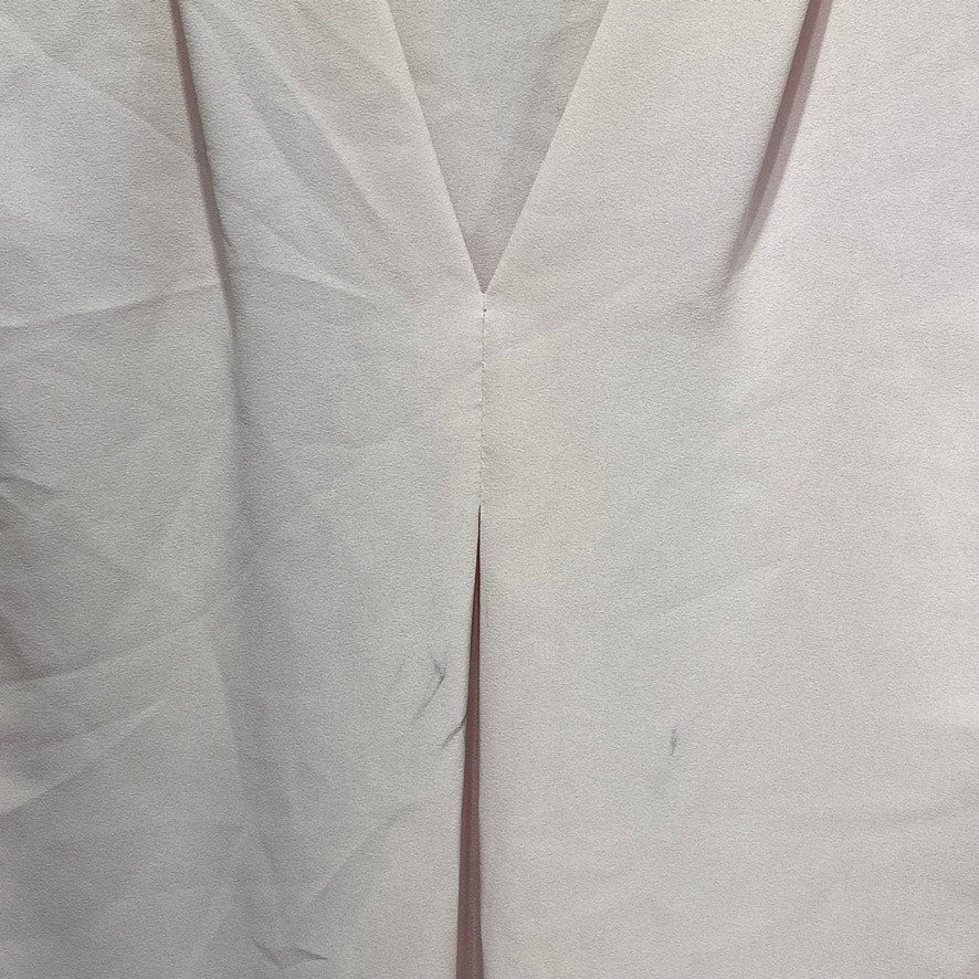 BAR III Rosebud Inverted-Pleat V-Neck Sleeveless Top SZ M