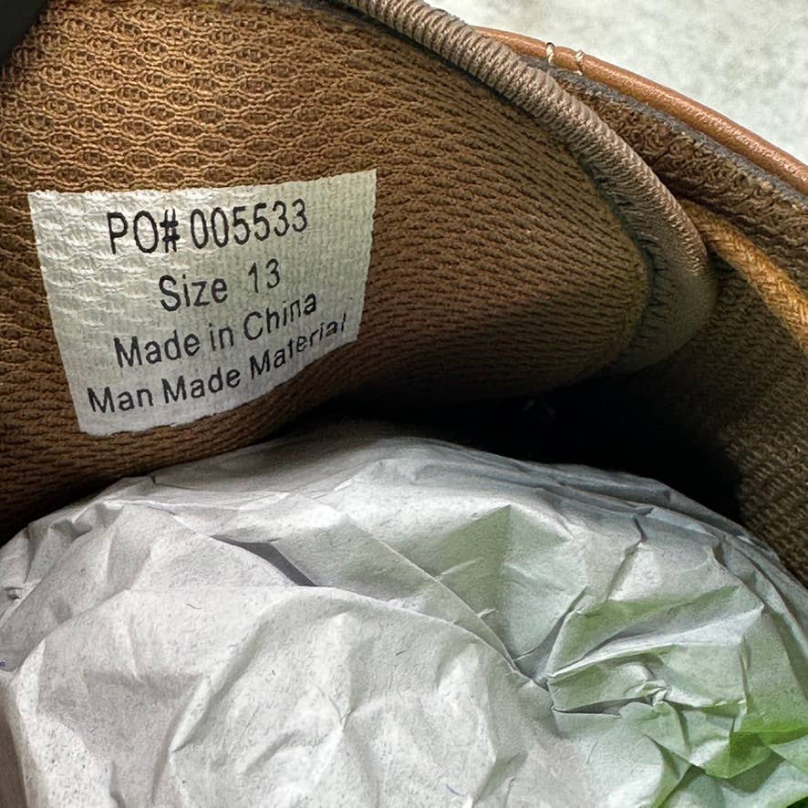 VANCE CO. Men's Tan Thad Faux-Leather Lace-Up Oxfords SZ 13