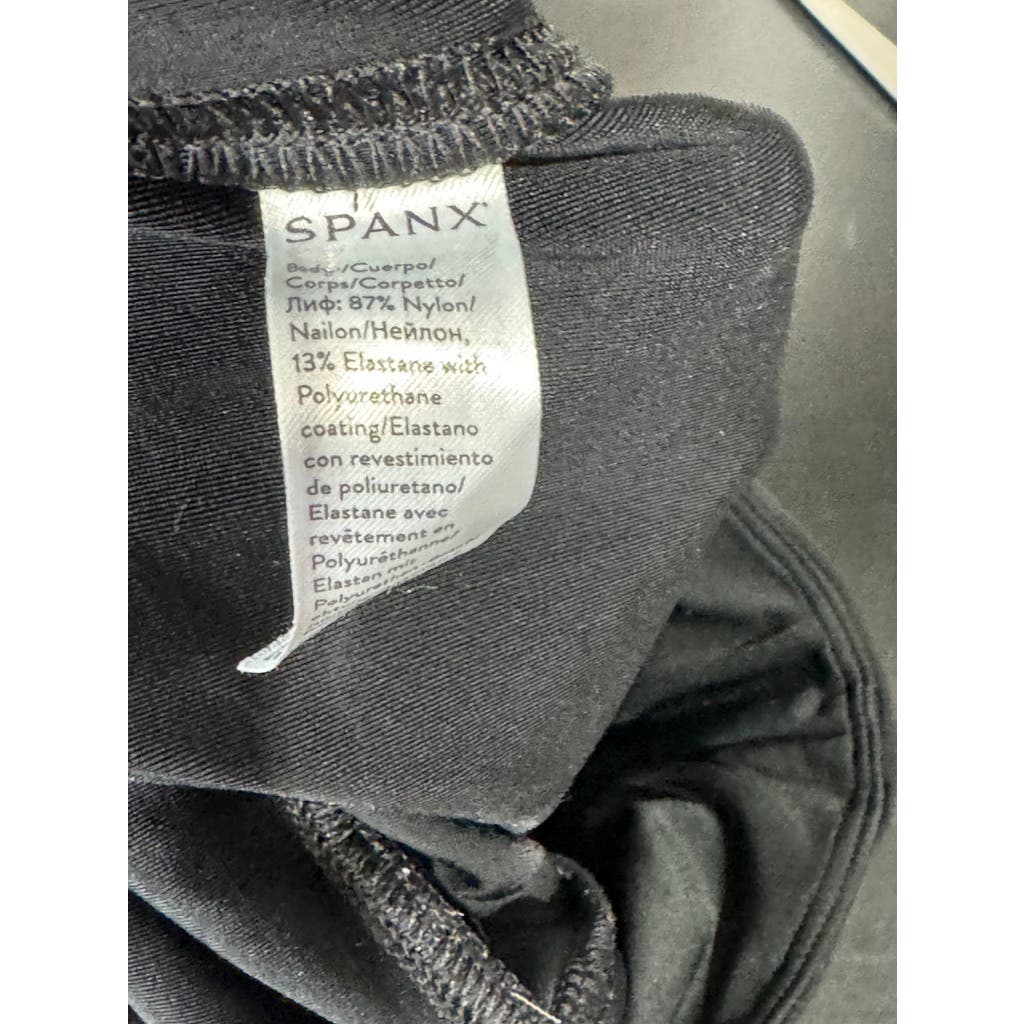 SPANX BY SARA BLAKELY Women's Black Faux Leather Pull-On Ankle Leggings SZ S