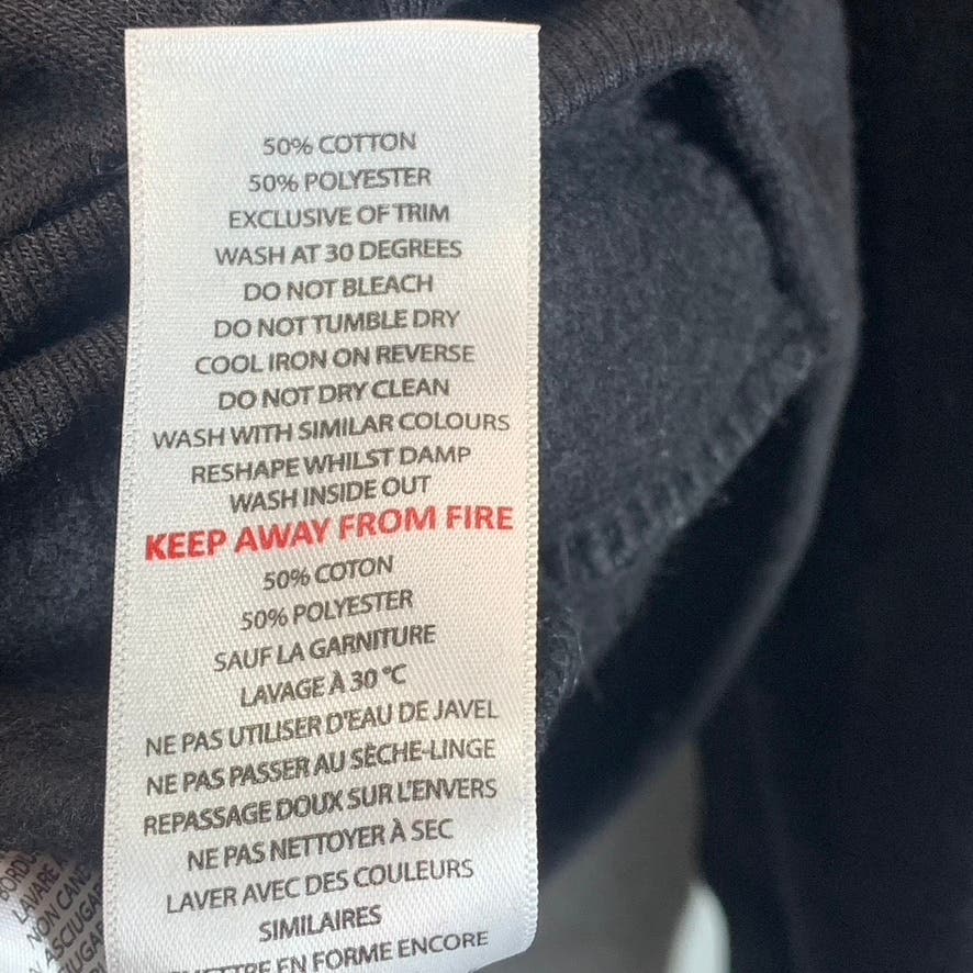 BOOHOOMAN Men's Black Brushed Ottoman Collared Zip Through Overshirt SZ L