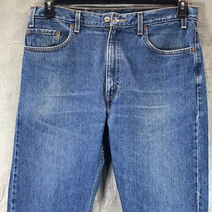 LEVI'S Men's Medium Wash 505 Regular-Fit Straight-Leg Denim Jeans SZ 38X29