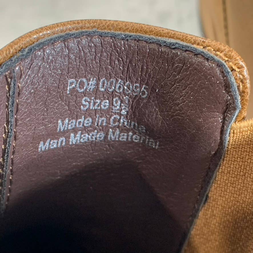 VANCE CO. Men's Chestnut Faux Leather Landon Pull-On Chelsea Dress Boots SZ 9.5
