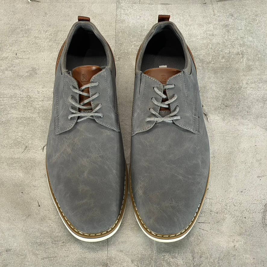 RESERVED FOOTWEAR NEW YORK Men's Grey Vertigo Lace-Up Oxford Shoes SZ 9