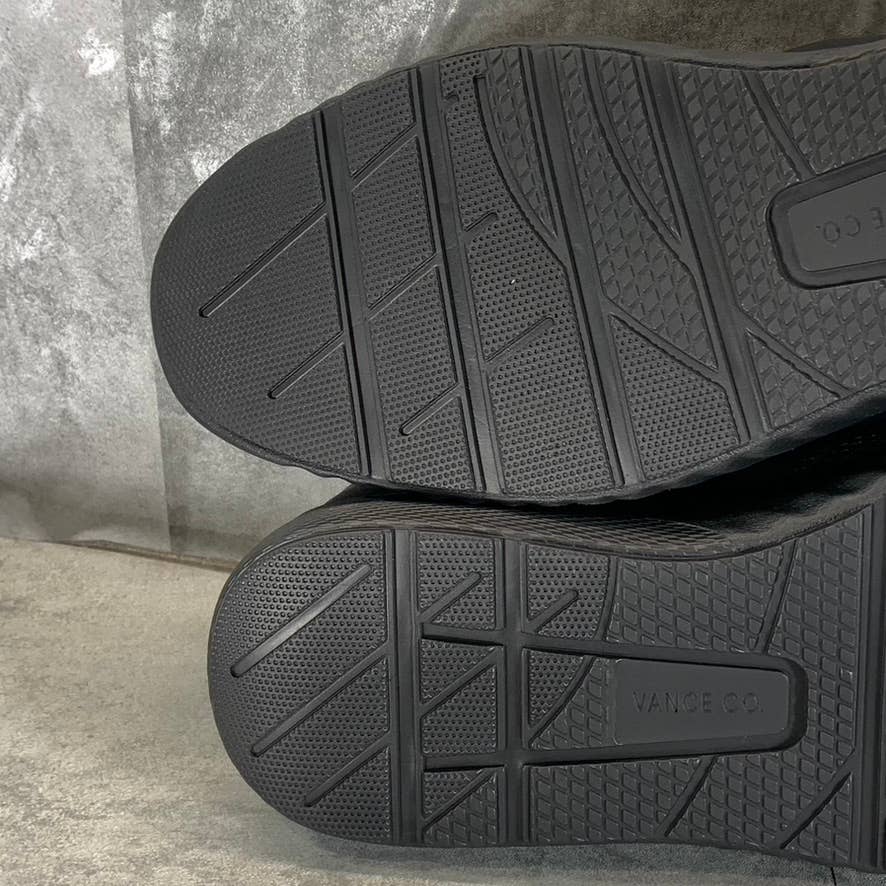 VANCE CO. Men's Black Claxton Tru Comfort Foam Knit Lace-Up Sneakers SZ 9.5