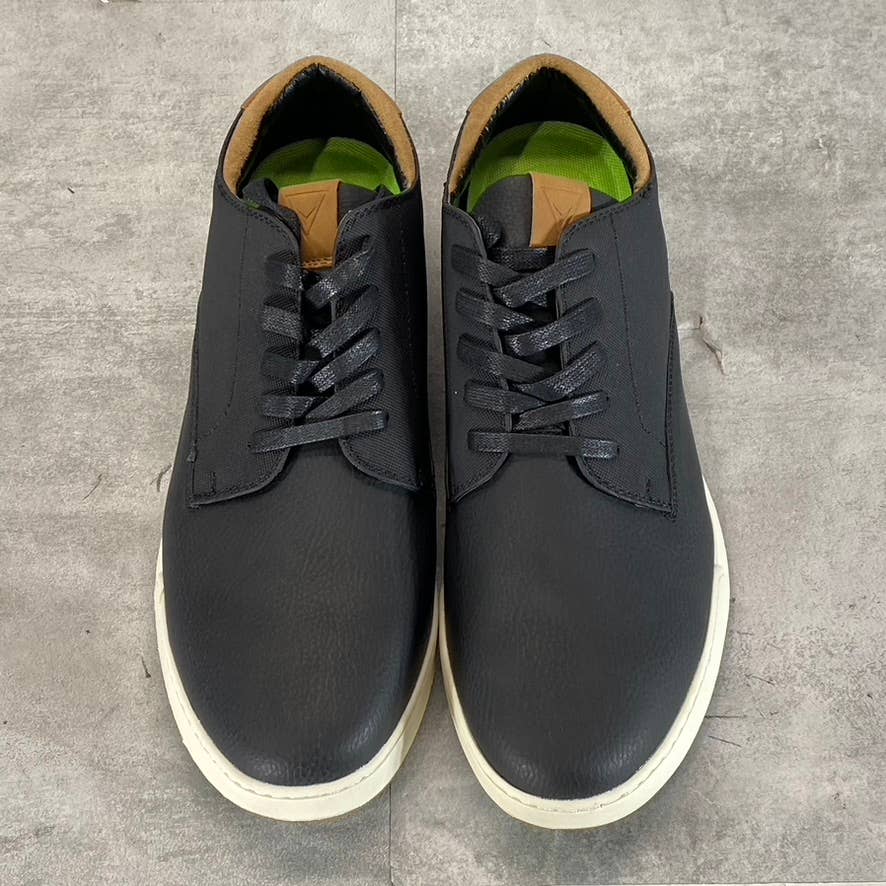 VANCE CO. Men's Black Aydon Casual Memory Foam Lace-Up Sneakers SZ 11