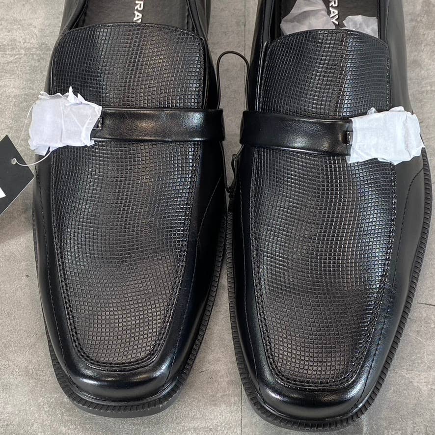 XRAY FOOTWEAR Men's Black Faux-Leather Magno Slip-On Loafers SZ 9.5