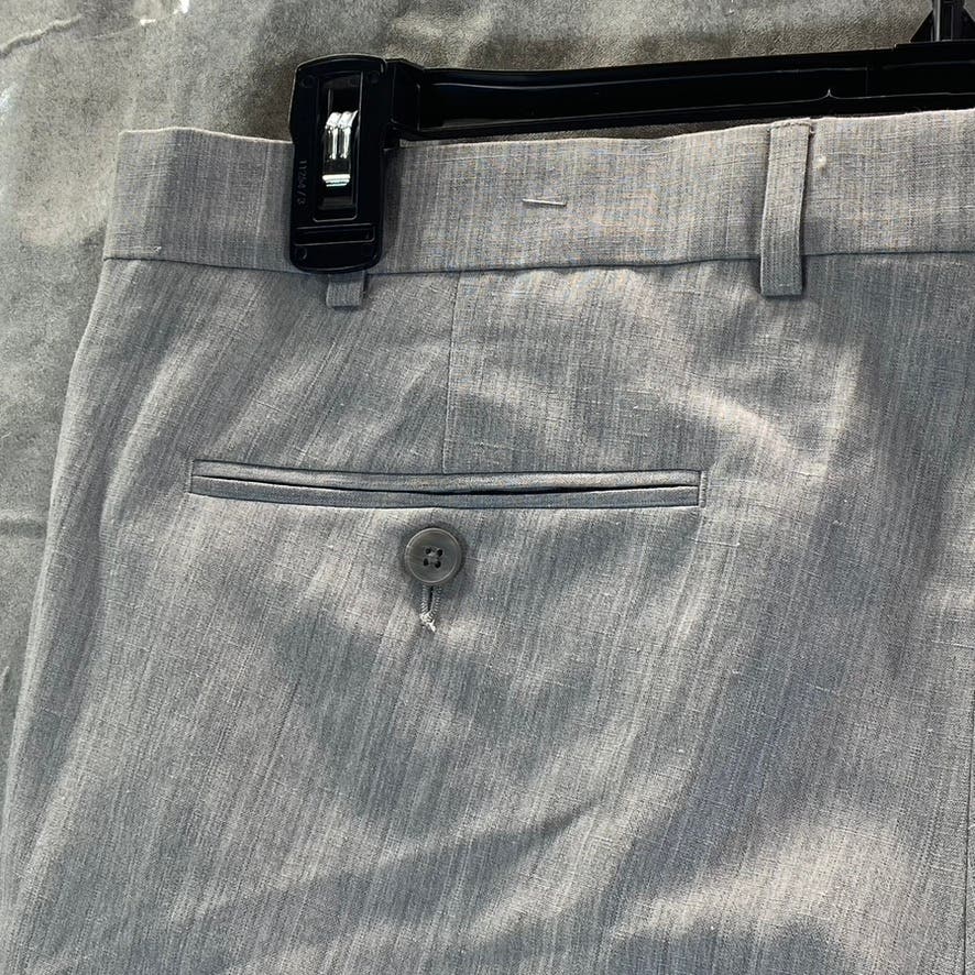 ORIGINAL PENGUIN Men's Light Grey Sharkskin Flat Front Dress Pants SZ 38