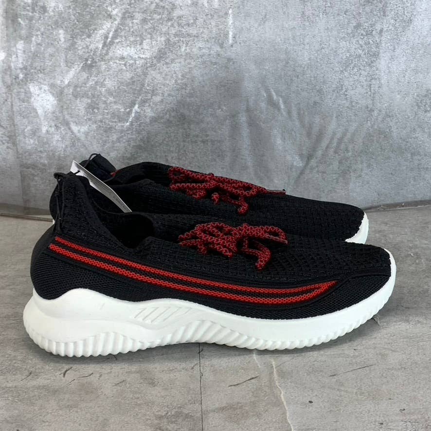 XRAY FOOTWEAR Men's Black/Red Knit Breathable Niko Lace-Up Sneakers SZ 8.5