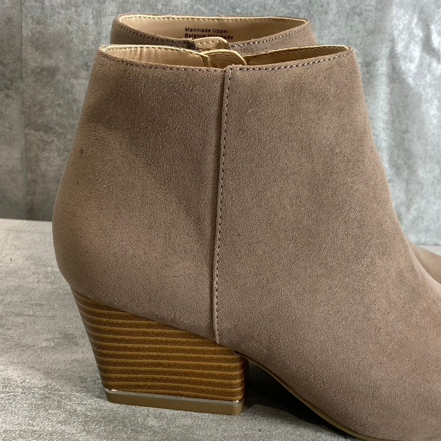 ALFANI Step N’ Flex Women’s Cognac Armena Pointed-Toe Side-Zip Booties SZ 6