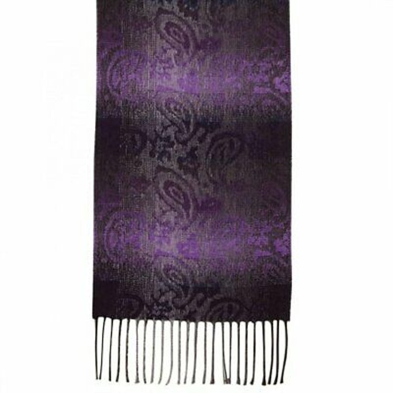 STEVE MADDEN Purple Mid Weight Ombre Paisley Muffler Scarf OS