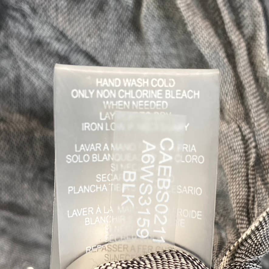 CALVIN KLEIN Women's Black Chambray Woven Scarf SZ OS