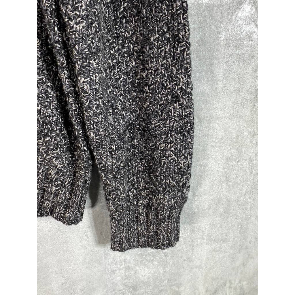 LUCKY BRAND Men's Charcoal Marled Knit Crewneck Pullover Sweater SZ L
