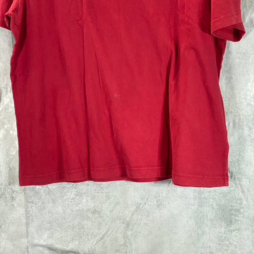 EDDIE BAUER Men's Red Cotton Short-Sleeve Crewneck T-Shirt SZ L
