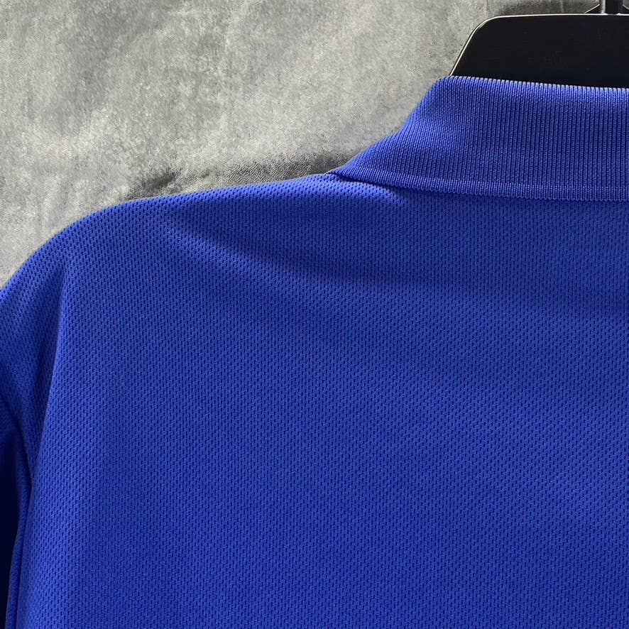 LANDS' END Outfitters Men's Dark Blue Active Pique Polo Short-Sleeve Shirt SZ M