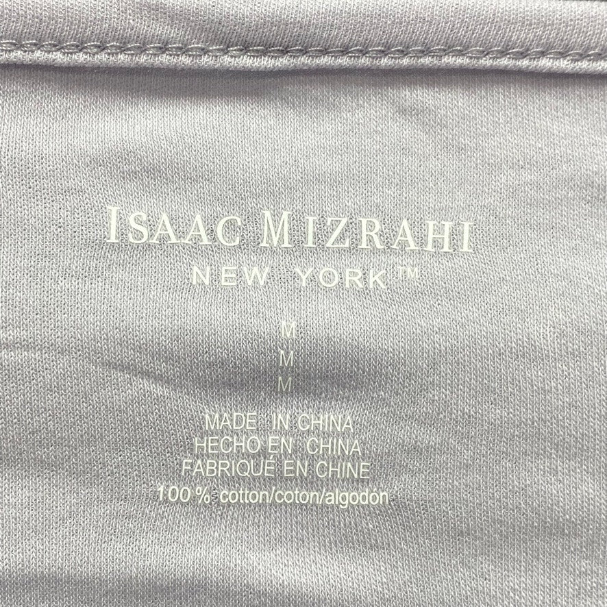 ISAAC MIZRAHI Light Lavender Boat Neck 3/4 Sleeve Top SZ M