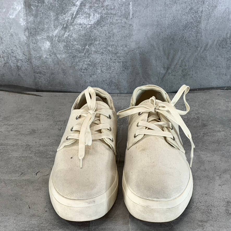 SUN+STONE Men's White Kiva Lace-Up Core Sneakers SZ 10.5