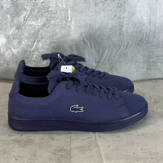 LACOSTE US Men's Navy Carnaby Pique Mesh Lace-Up Sneakers SZ 9.5