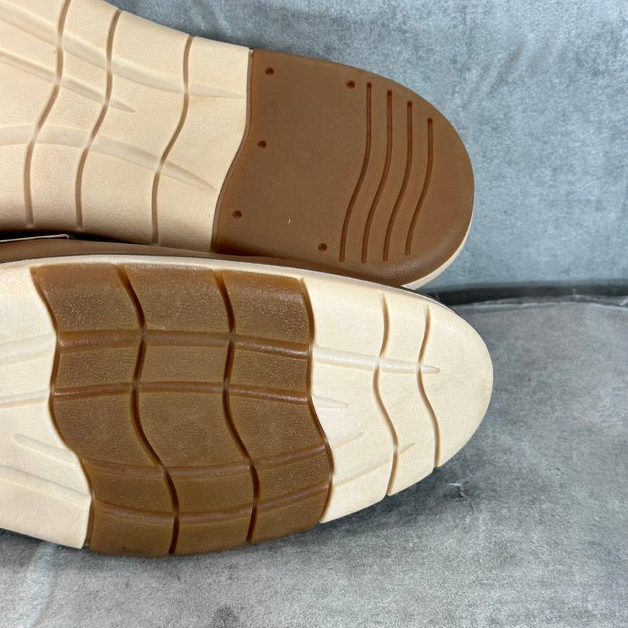 VANCE CO. Men's Tan Thad Faux-Leather Lace-Up Oxfords SZ 13