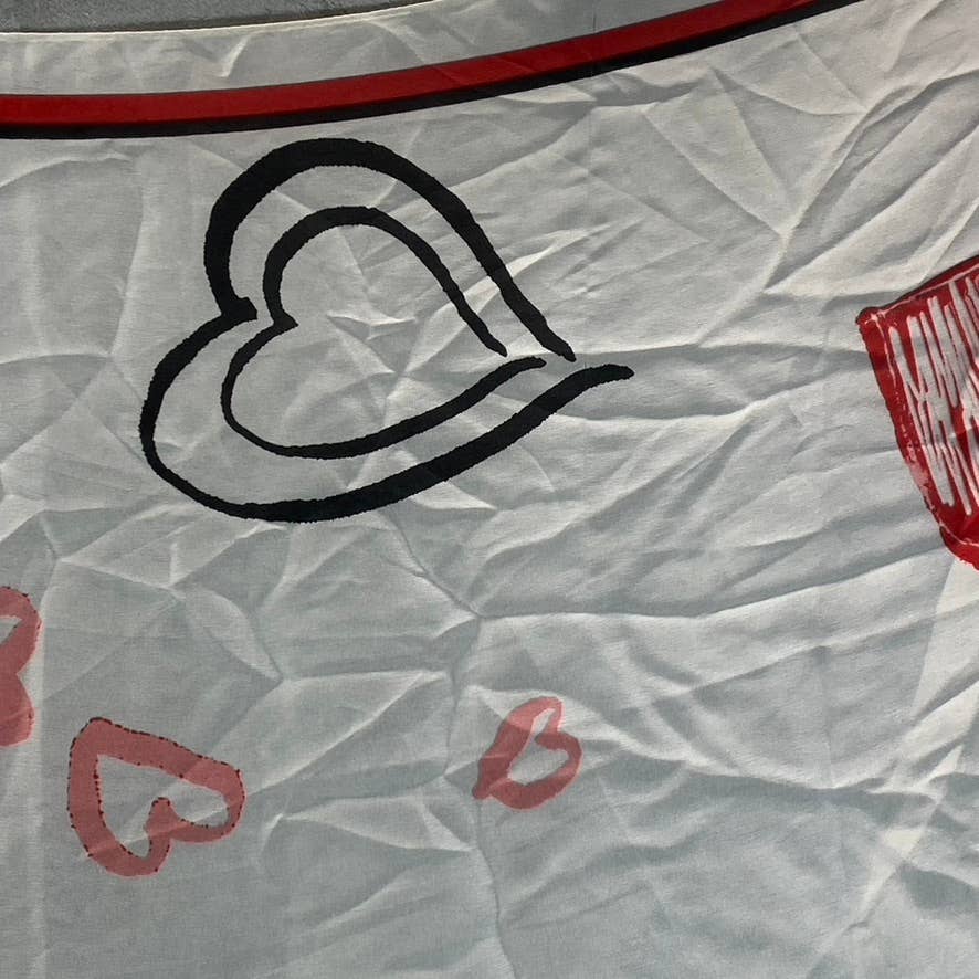 GIANI BERNINI Women's White/Red Heart-Print Square Scarf SZ OS