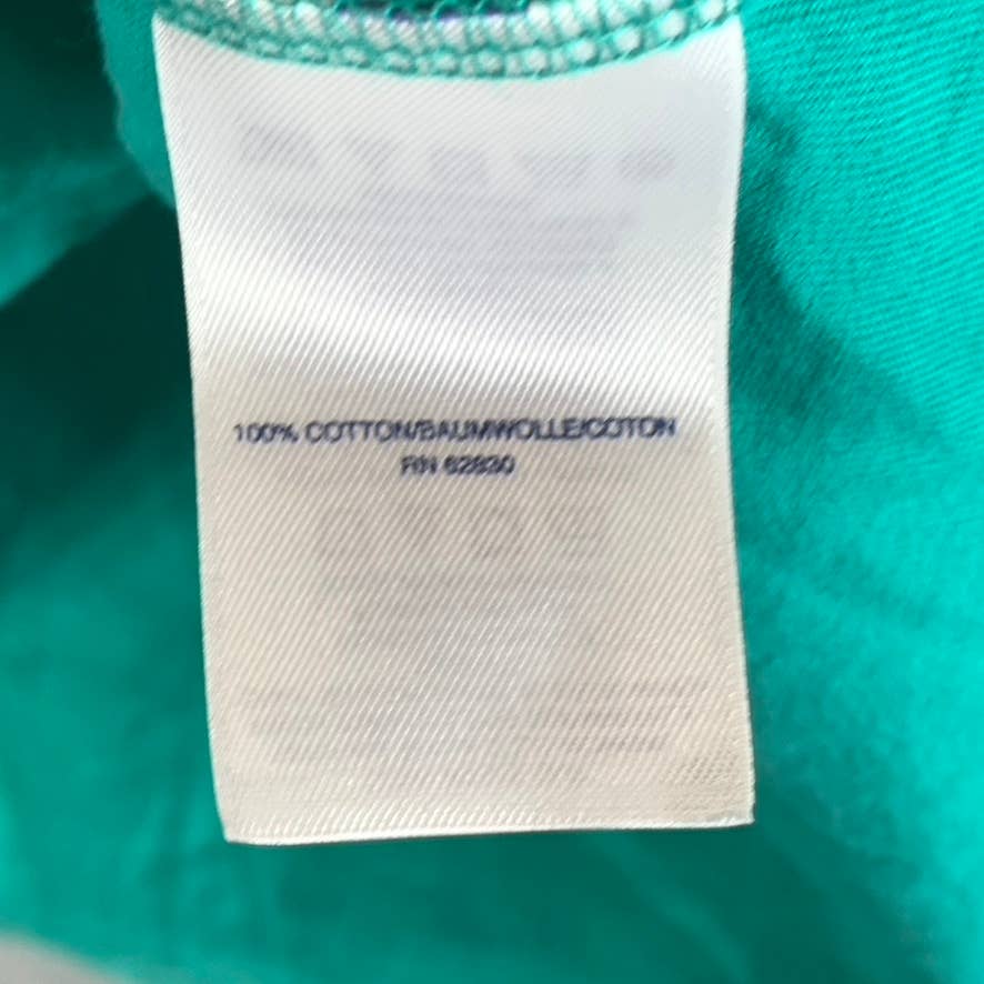 LANDS' END Men's Teal Shadow Super-T Cotton Short-Sleeve Polo Shirt SZ L