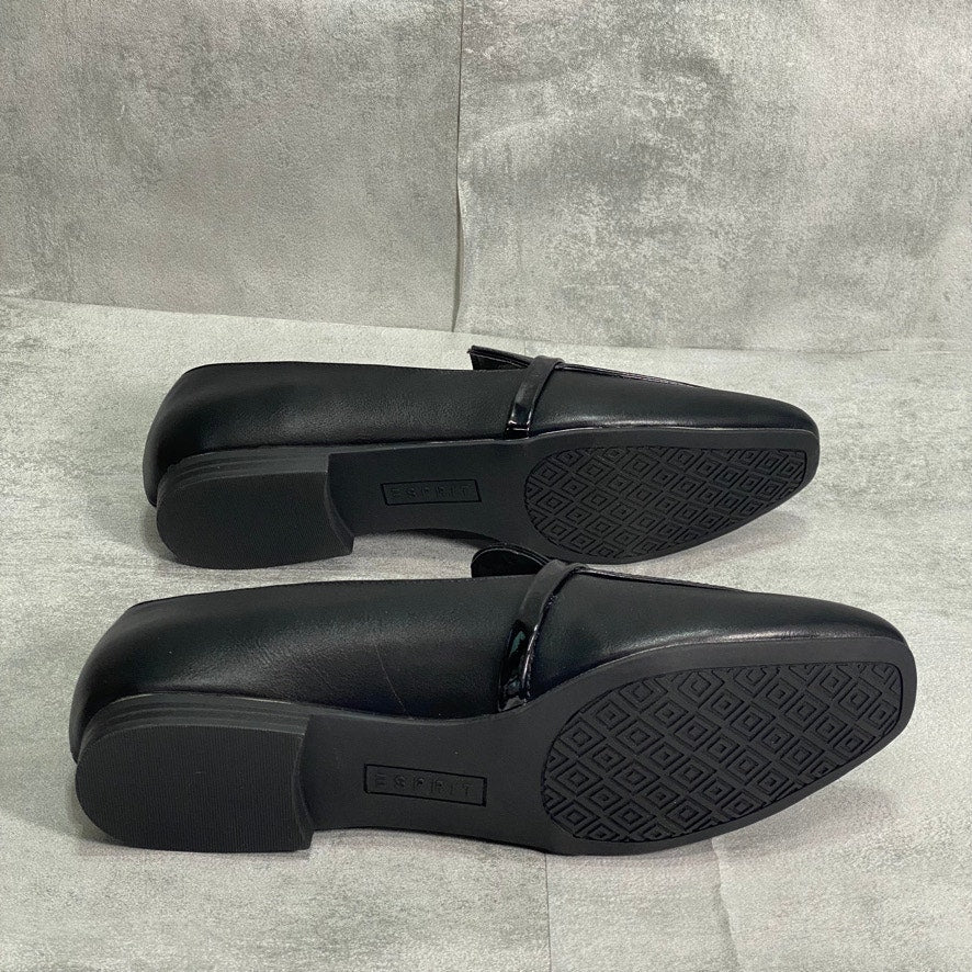 ESPRIT Black Madison Slip-On Almond Toe Loafers SZ 9